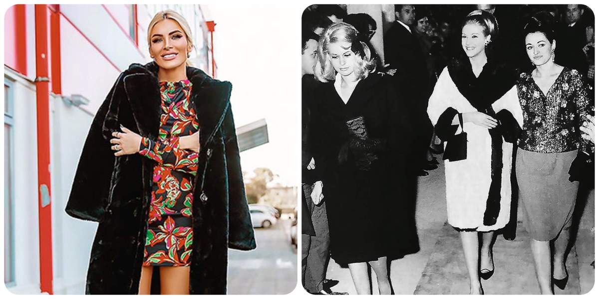 Κατερίνα Καινούργιου και Ζωή Λάσκαρη με γούνα