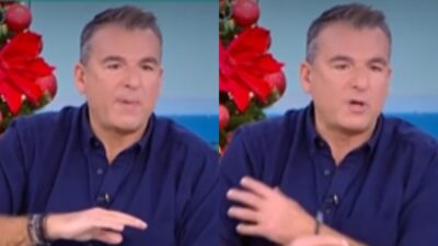 Ο γιώργος λιάγκας στο πλατό του αντ1