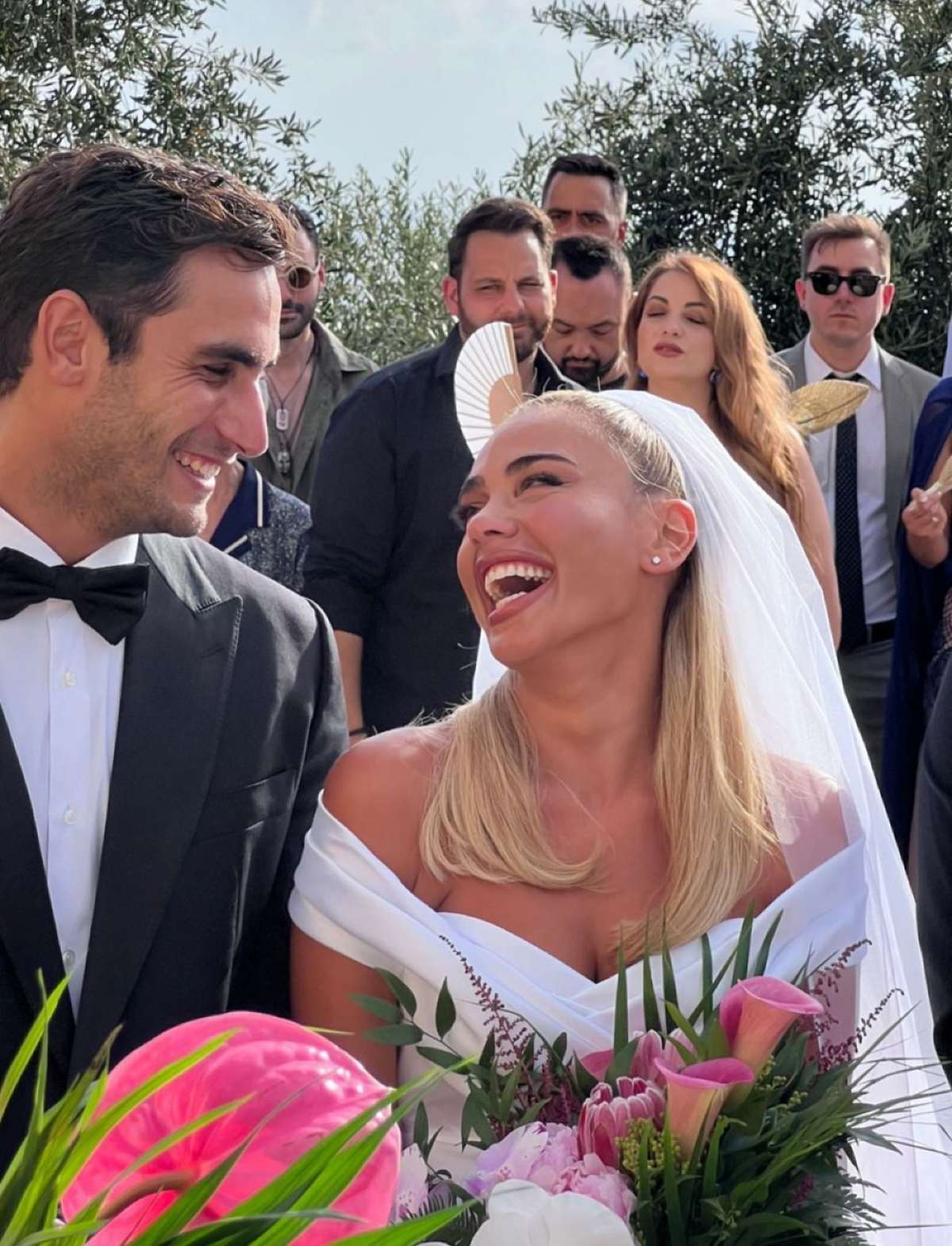 Ο Καπότσης και η Μεταξά στο γάμο τους