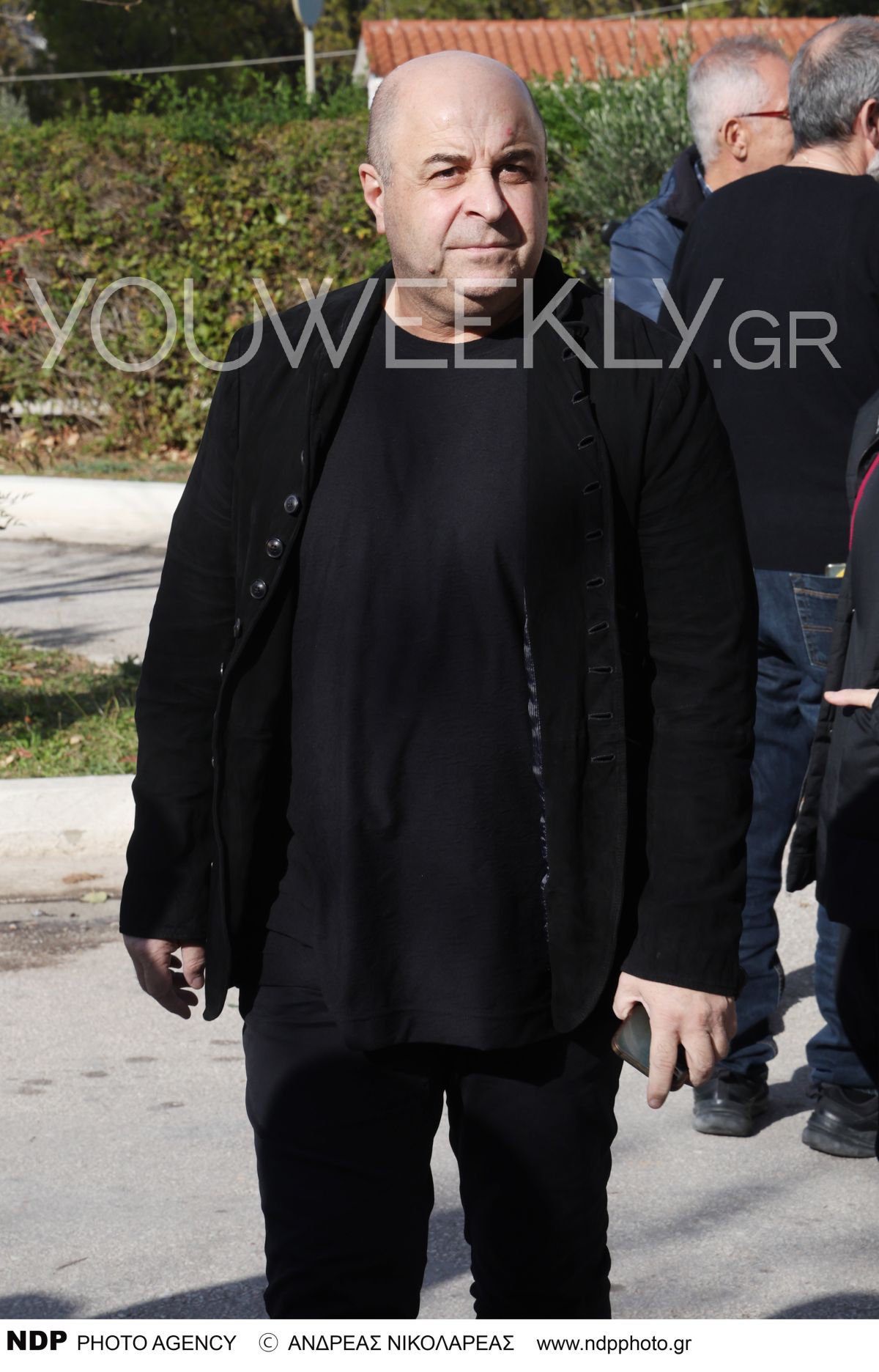 Ο Μάρκος Σεφερλής στην κηδεία του Γεωργουσόπουλου