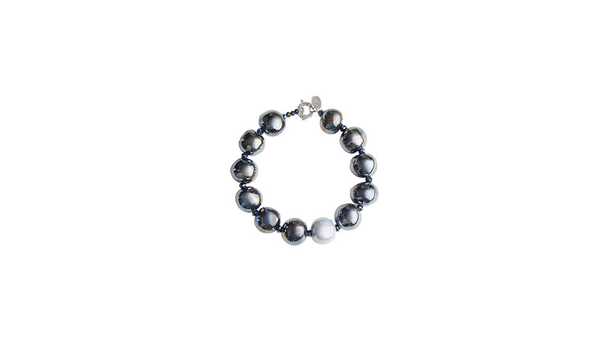 ασπρόμαυρο κολιέ emmanuela eleutheriadou