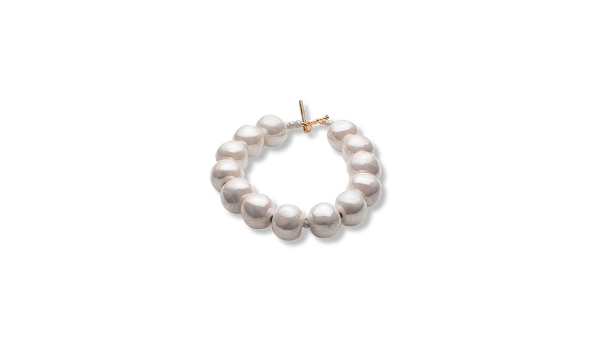 λευκό κολιέ emmanuela eleutheriadou