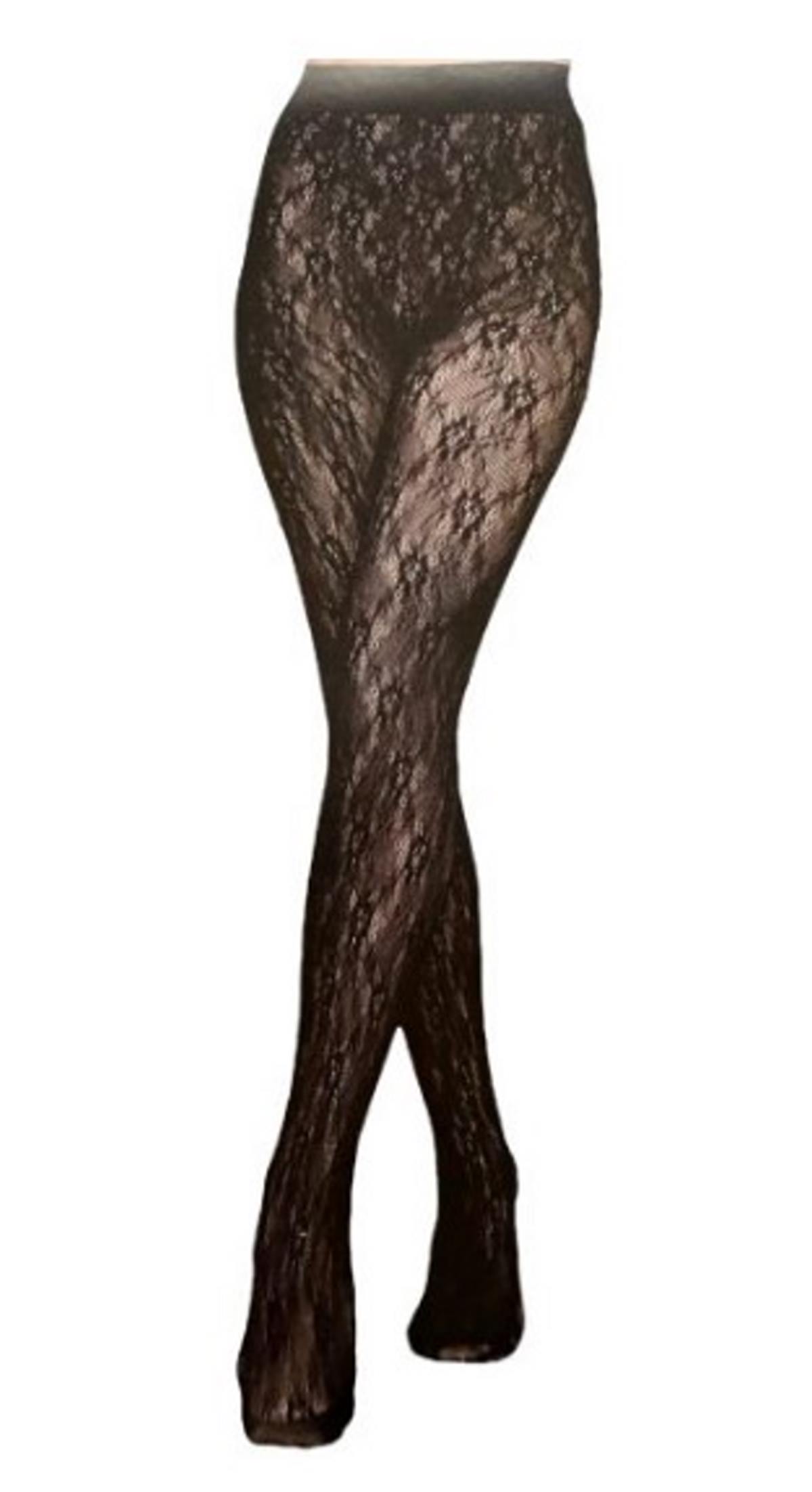 Αξεσουάρ μαύρο δαντελένιο καλσόν