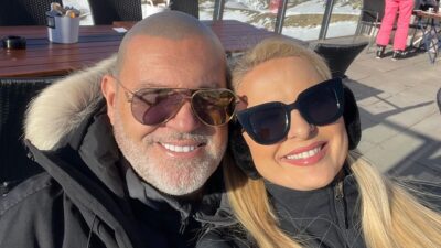 Η Μάγδα Τσέγκου στις Άλπεις με τον σύντροφο της.