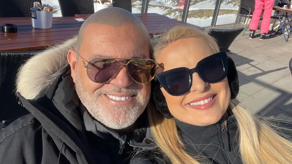 Η Μάγδα Τσέγκου στις Άλπεις με τον σύντροφο της.