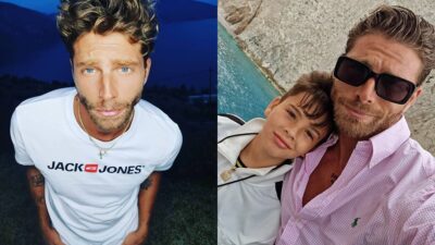 Ο Γιώργος Μανίκας με τον γιο του