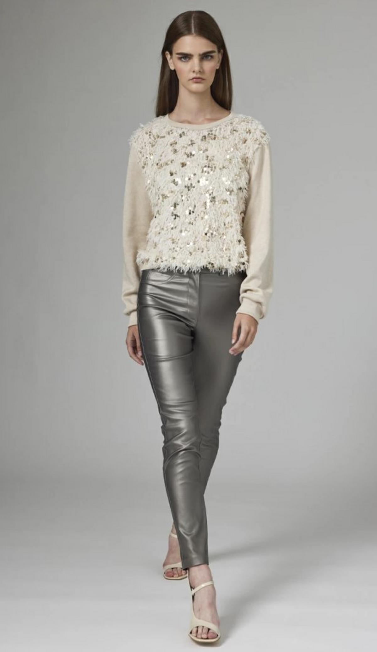 παντελόνι γκρι μεταλλιζέ