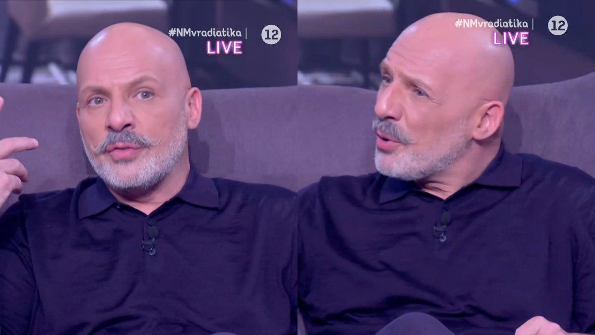 Ο Νίκος Μουτσινάς σε πλάνα από την εκπομπή του ΝΜ Βραδιάτικα