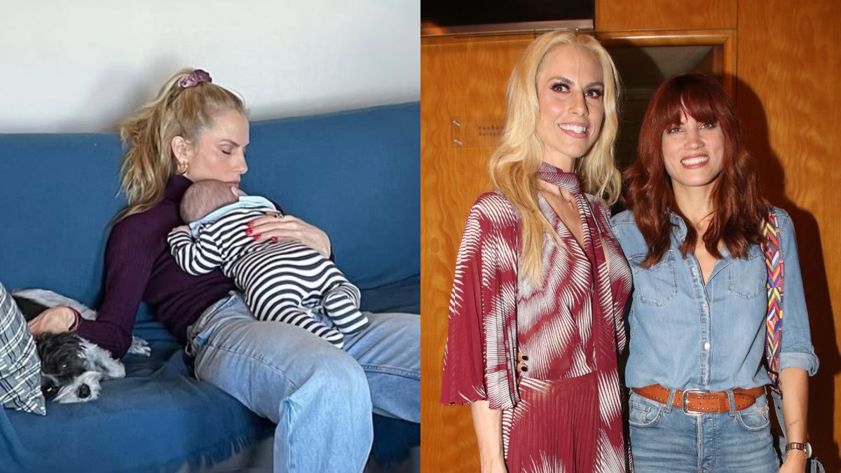 Η Ντορέττα Παπαδημητρίου αγκαλιά με την μικρή Ολίβια και η ίδια με την Μαίρη Συνατσάκη σε έξοδο