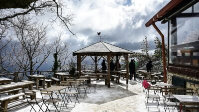 Η χιονισμένη Πάρνηθα