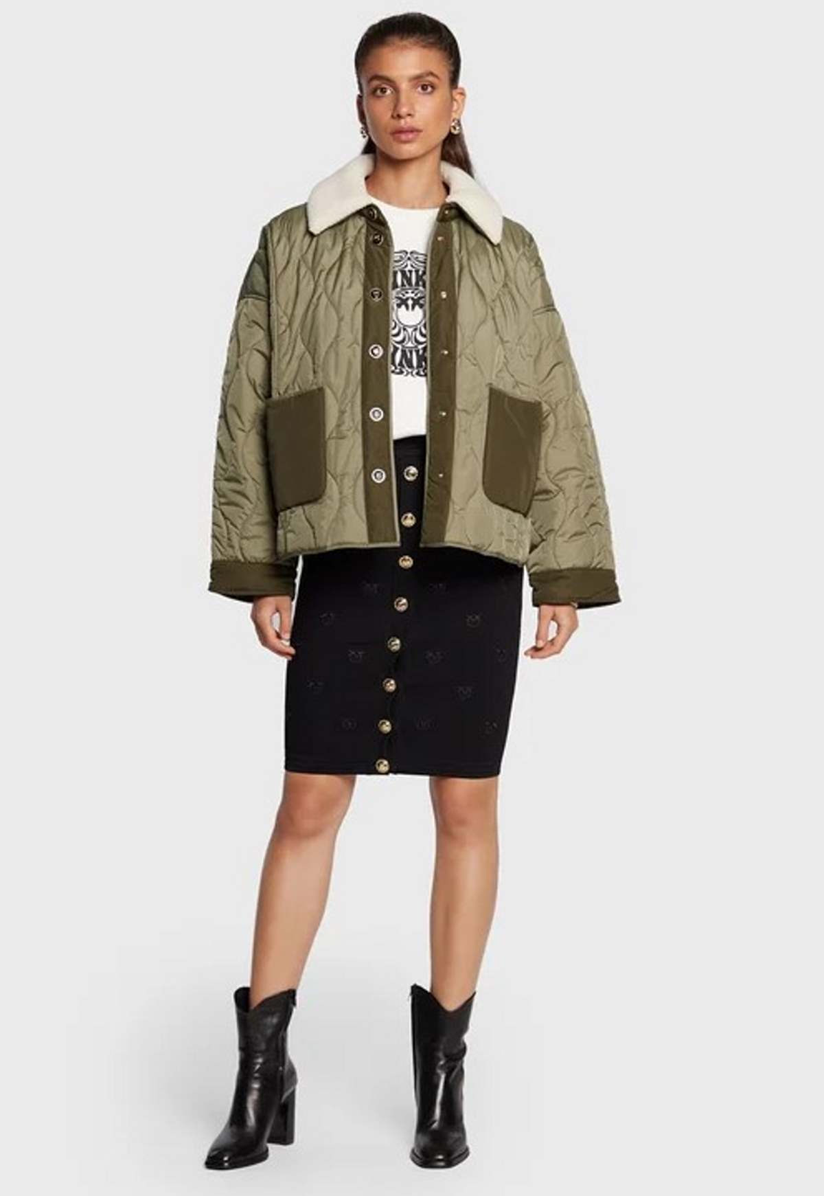 χακί μπουφάν Pinko