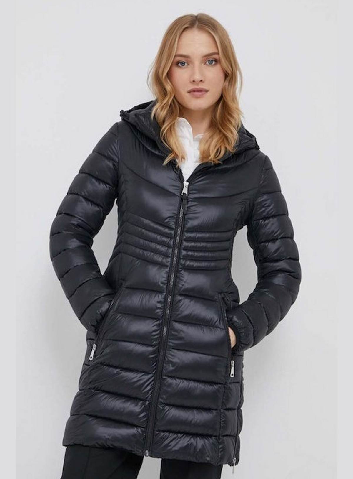 puffer jacket μαύρο DKNY