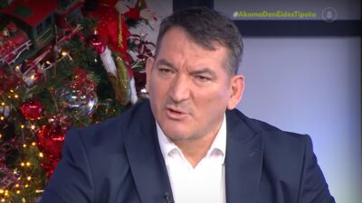 Ο Πύρρος Δήμας στο πλατό του Mega