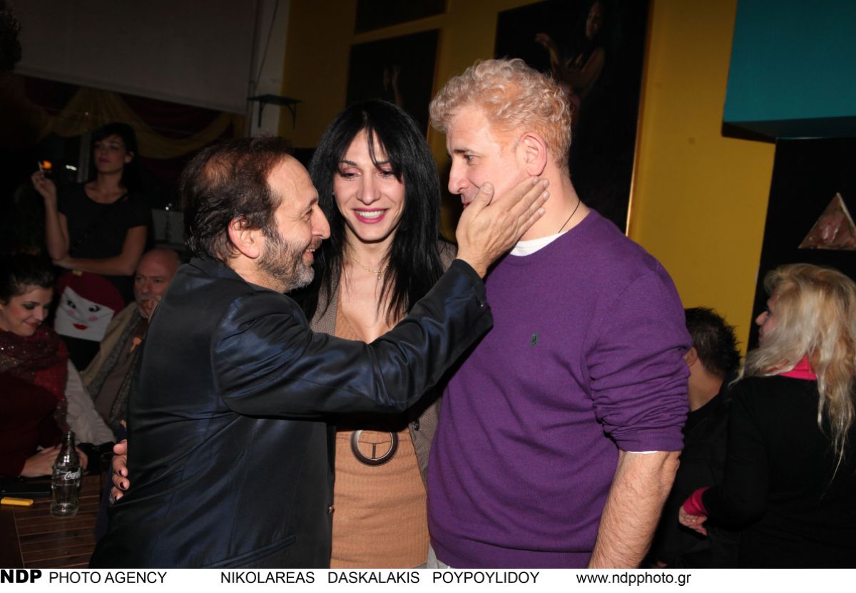 Ο Σπύρος Μπιμπίλας και ο Πέτρος Φιλιππίδης το 2012.