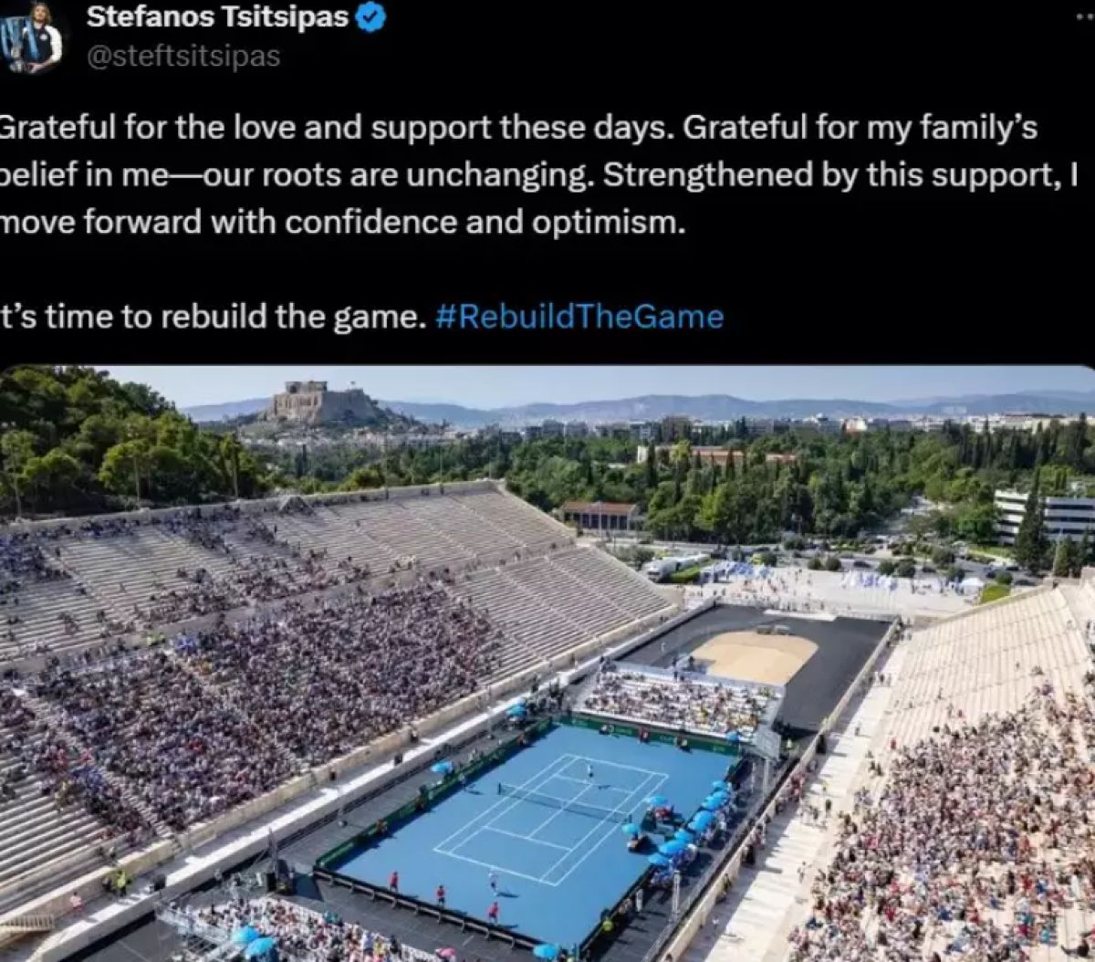 Ο Στέφανος Τσιτσιπάς στο Facebook. 