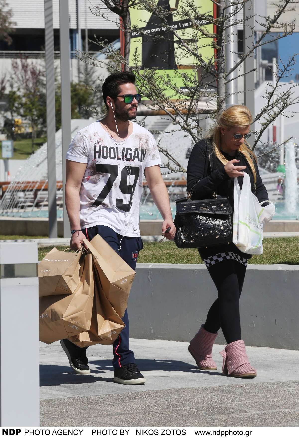 Ο Γιώργος Τσαλίκης με την σύζυγό του το 2014