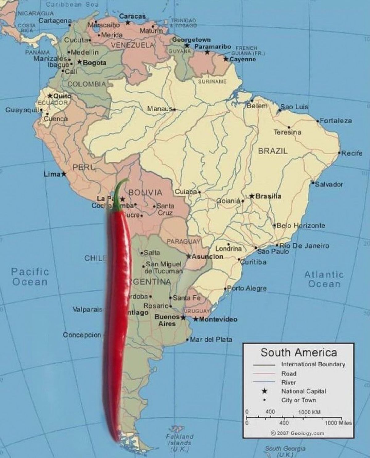 Χάρτης και πιπεριά