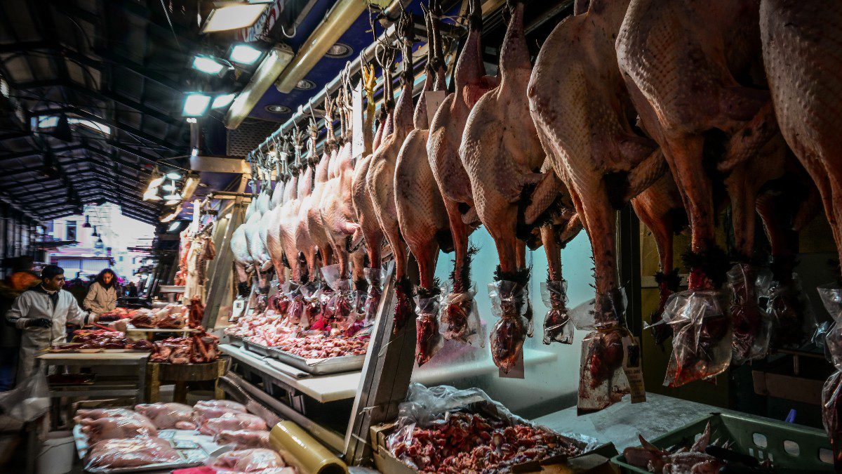 Πλάνα από την Βαρβάκειο αγορά