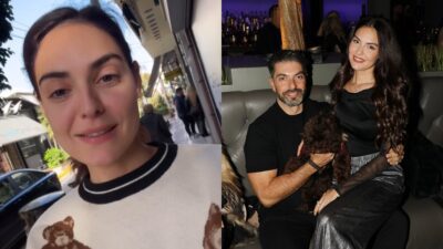 Βρισηίδα Ανδριώτου και Σπύρος Μαρτίκας αγκαλιά σε έξοδό τους και η Βρισηίδα μόνη της έξω από το φαρμακείο στα αριστερά