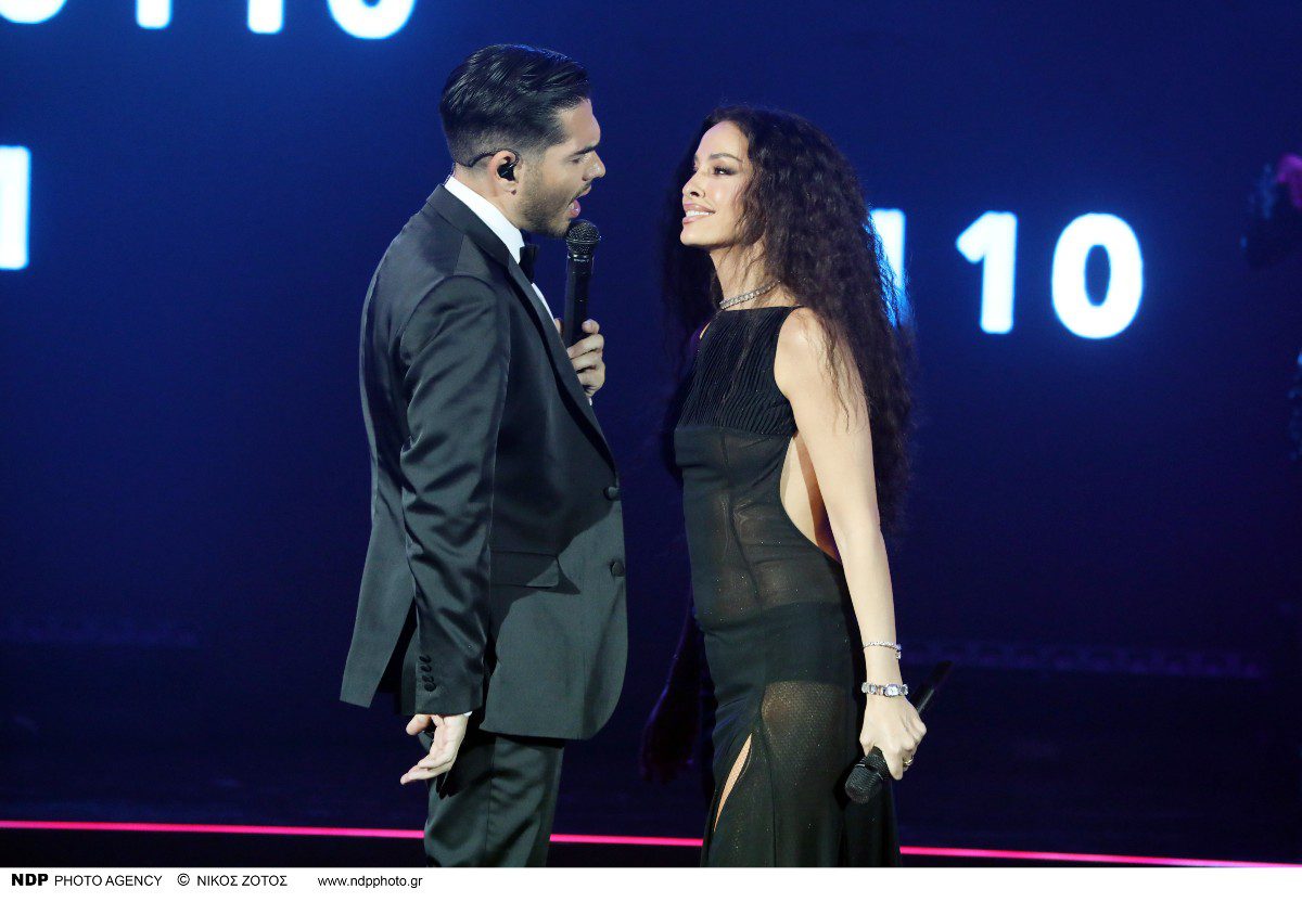 Ο Χρήστος Μάστορας και η Ελένη Φουρέιρα στην πρεμιέρα του Έναστρον.