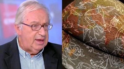 Ο Λεφάκης και ένας αστρολογικός χάρτης σε υδρόγειο σφαίρα