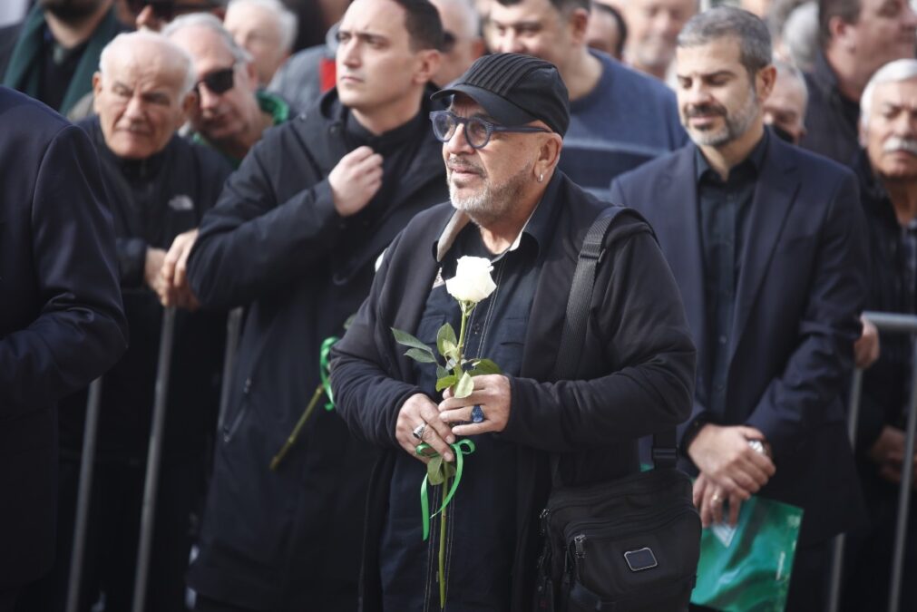 Γιάννης Ζουγανέλης στην κηδεία Δομάζου