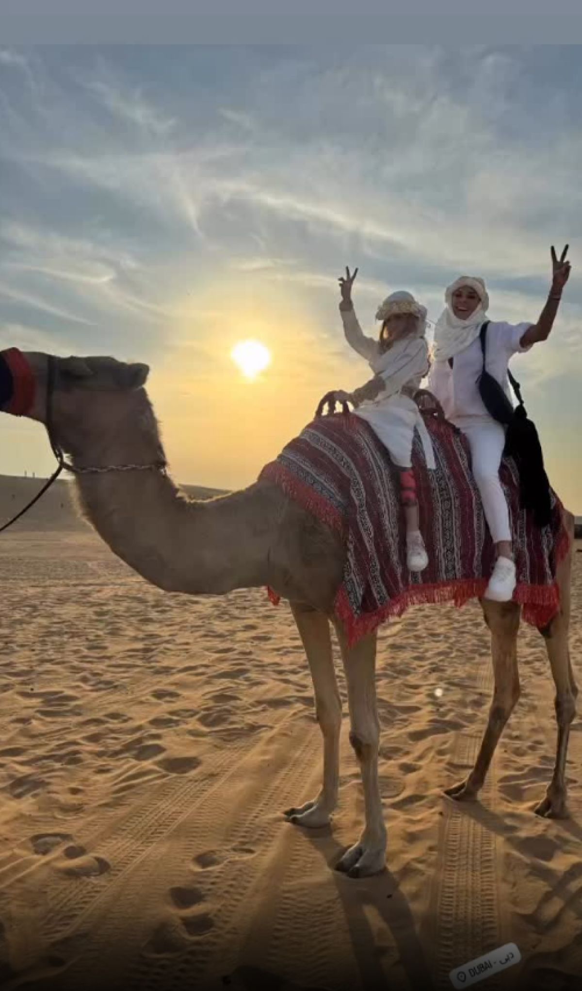 Η Κατερίνα Λάσπα με την κόρη της στο Ντουμπάι