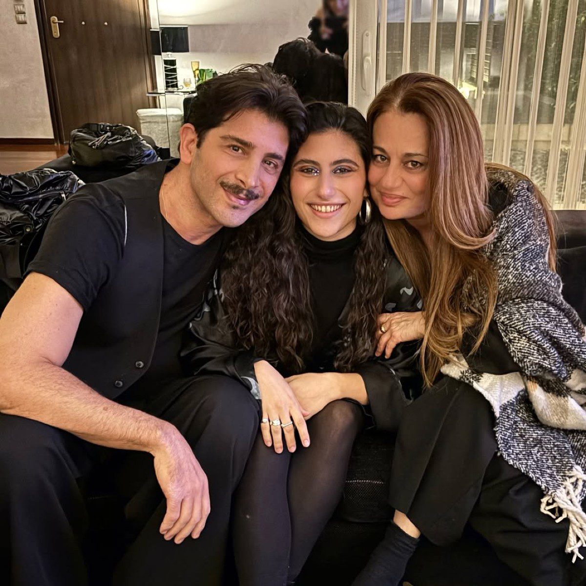 Η Μαρίνα Σπανού με τους γονείς της, Χρήστο Σπανό και Μελίνα Παιονίδου