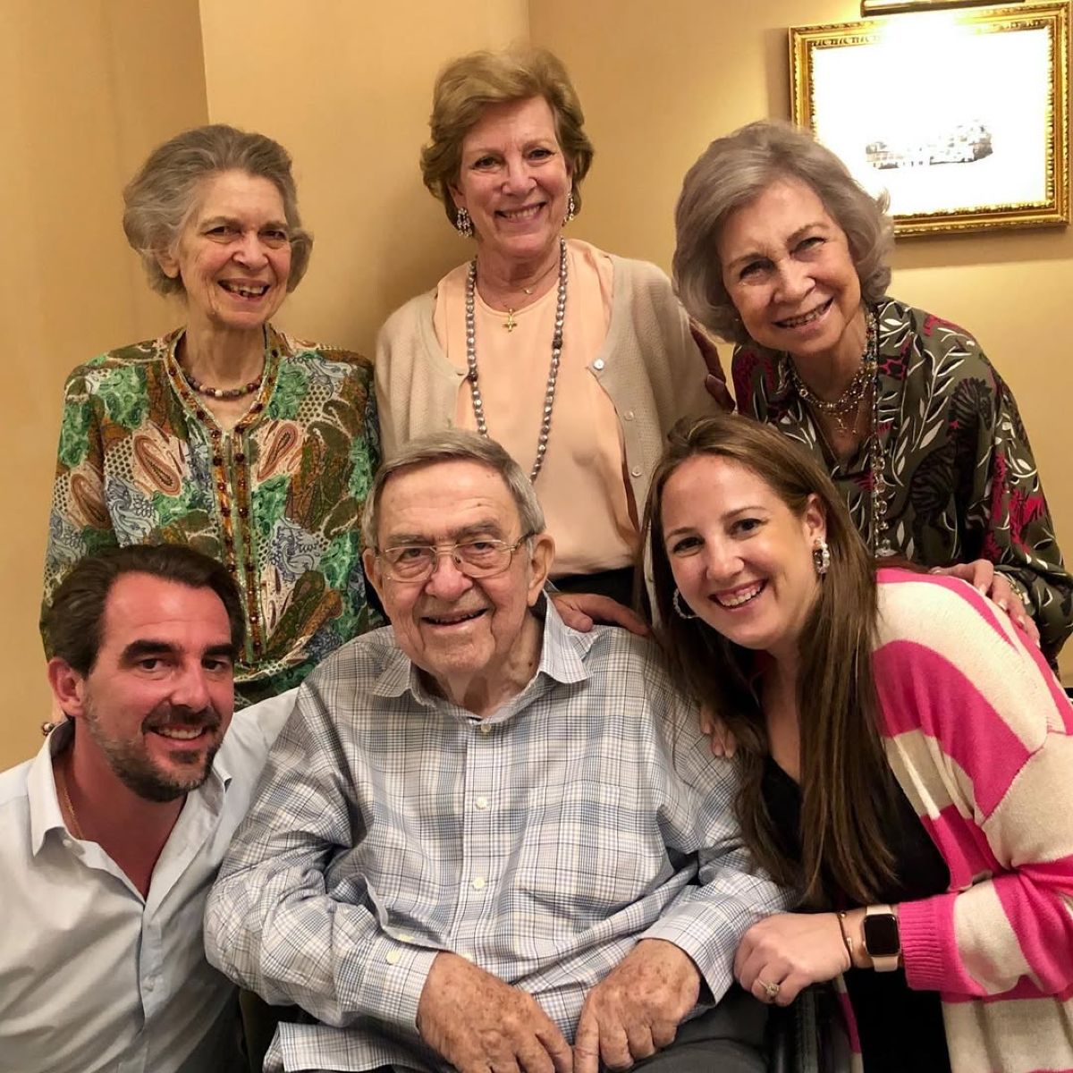 Ο Νικόλαος Ντε Γκρες με την οικογένειά του