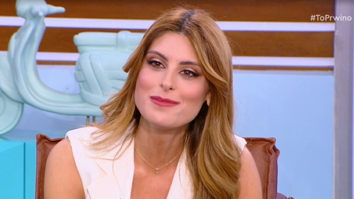 Η Ανθή Σαλαγκούδη στο πλατό του ΑΝΤ1, στο Πρωινό