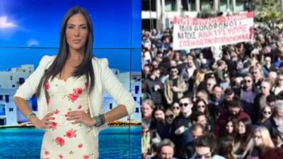 Η Ανθή Βούλγαρη μιλάει για την συγκέντρωση στα Τέμπη.