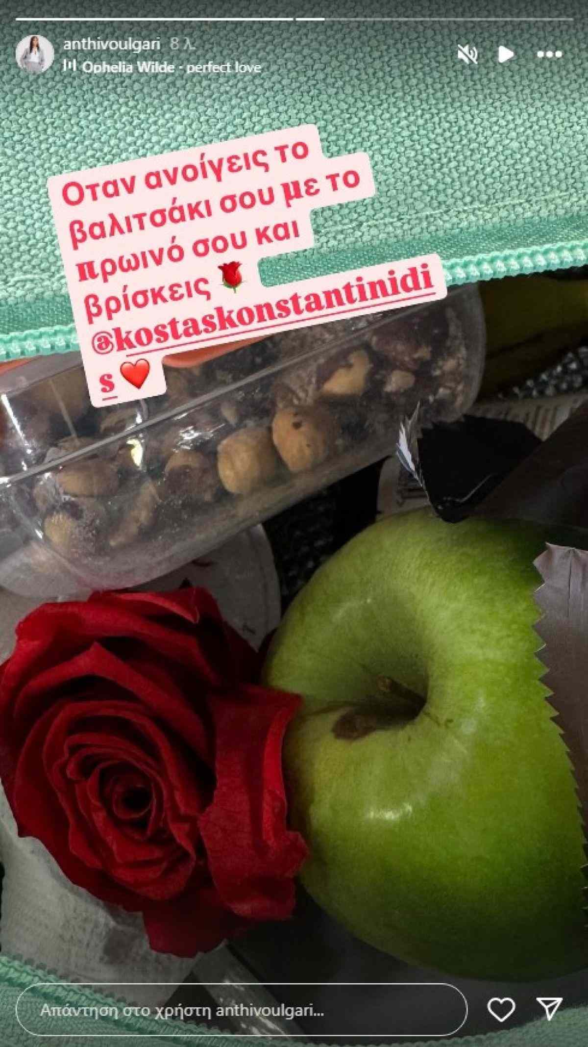 Η ανάρτηση της Ανθής Βούλγαρη στο Instagram.