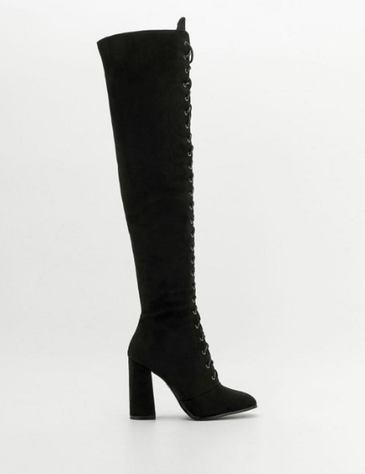 μαύρες μπότες με κορδόνια