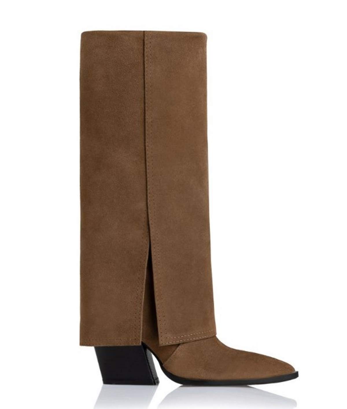 Μπότες καφέ φαρδιά γραμμή sante shoes