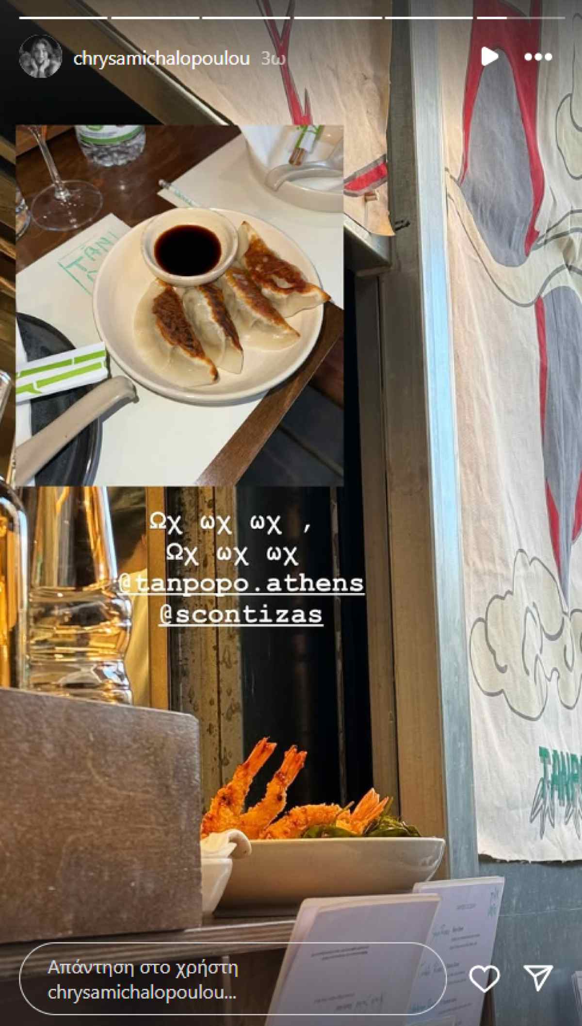 Η ανάρτηση της Χρύσας Μιχαλοπούλου στο Instagram.