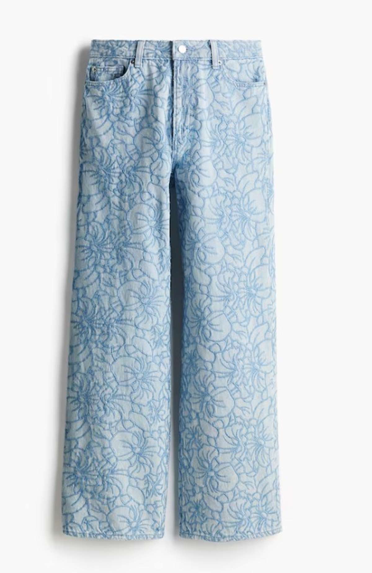 τζιν παντελόνι με κεντήμτα Η&Μ