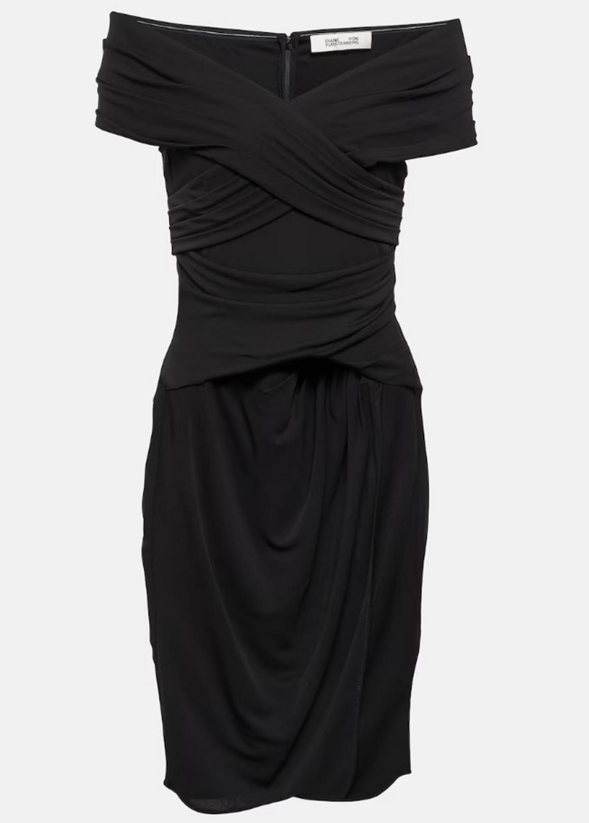 μαύρο ντραπέ φόρεμα