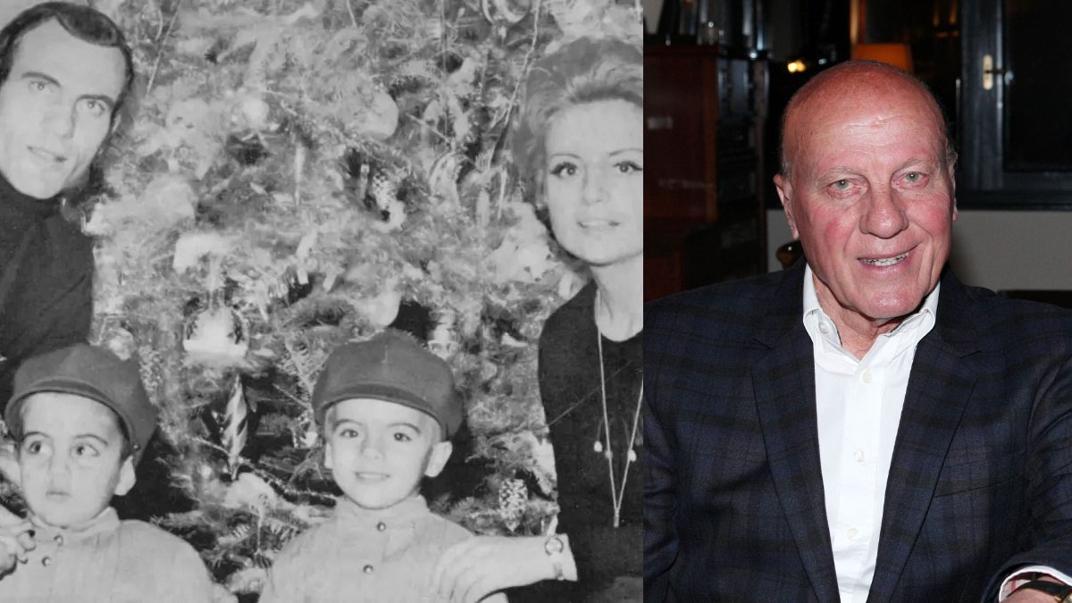 Ο Μίμης Δομάζος με τη Βίκυ Μοσχολιού και τα παιδιά τους και εκείνος μόνος του