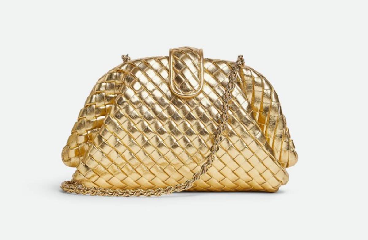 χρυσαφί τσάντα Bottega veneta
