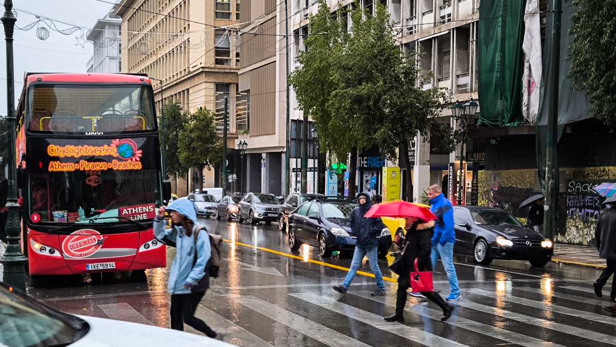 Βροχερός καιρός στην Αθήνα