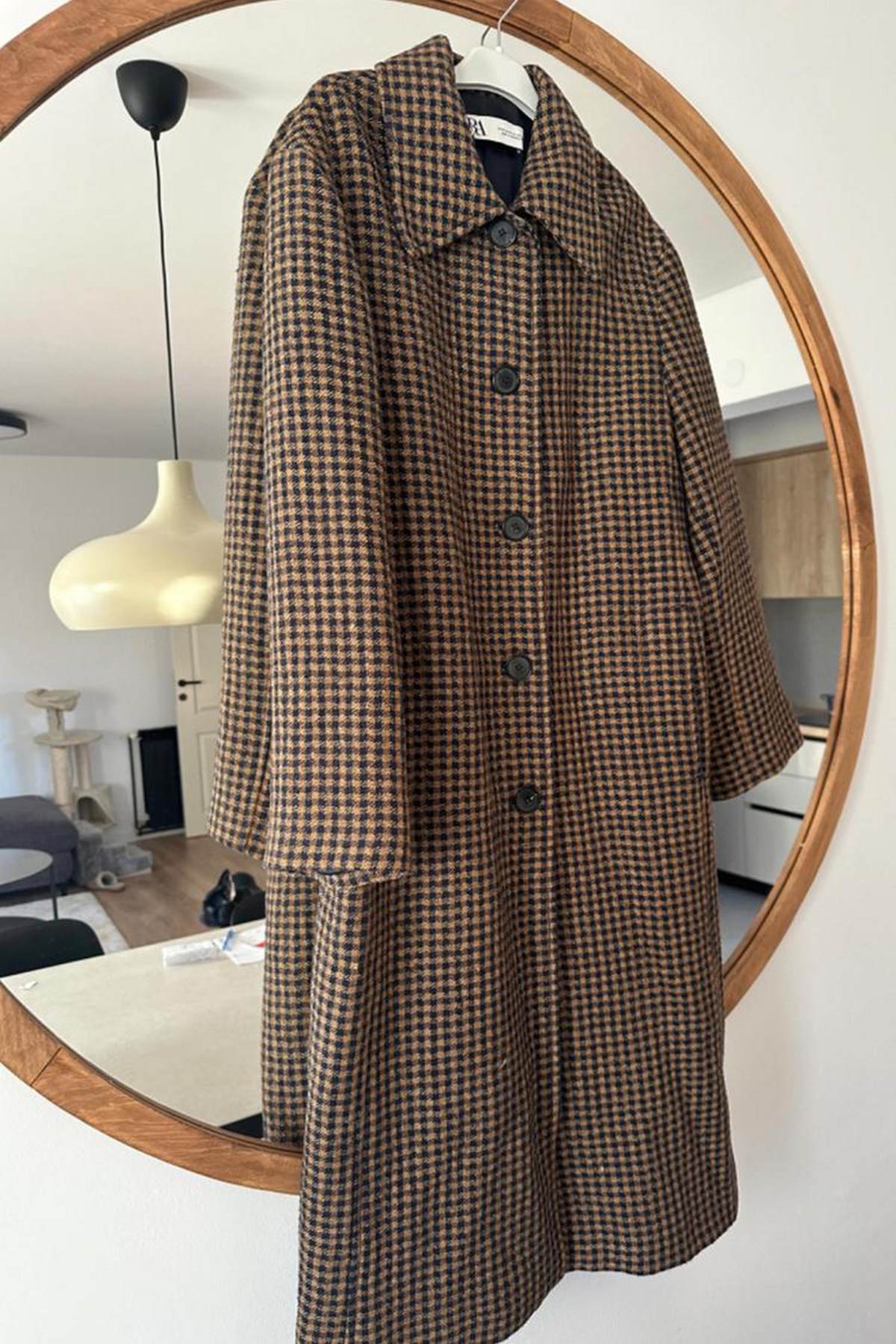 καρό παλτό zara