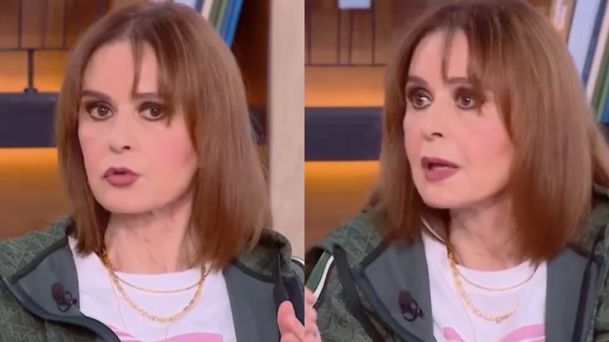 Η Κάτια Δανδουλάκη στο πλατό του mega
