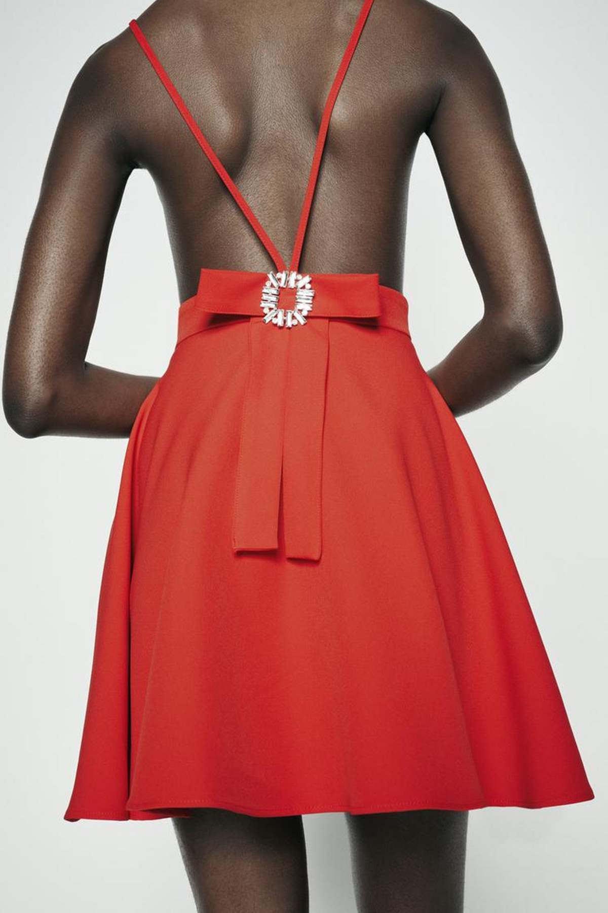 Κόκκινο φόρεμα μίνι zara