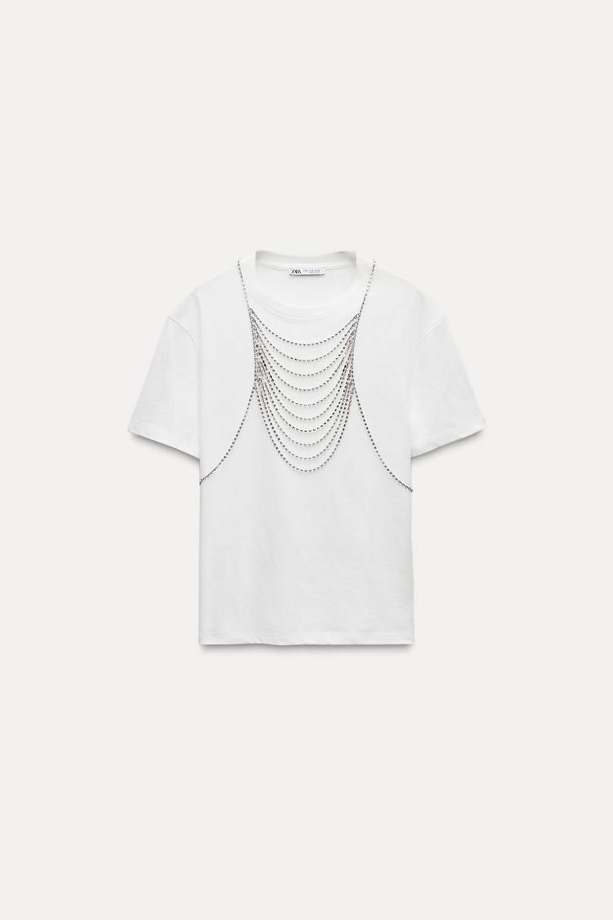 zara μπλούζα με κολιέ