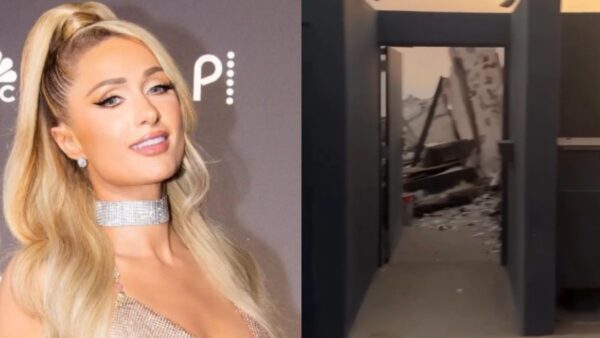 Η Πάρις Χίλτον βαδίζει στα ερείπια του σπιτιού της