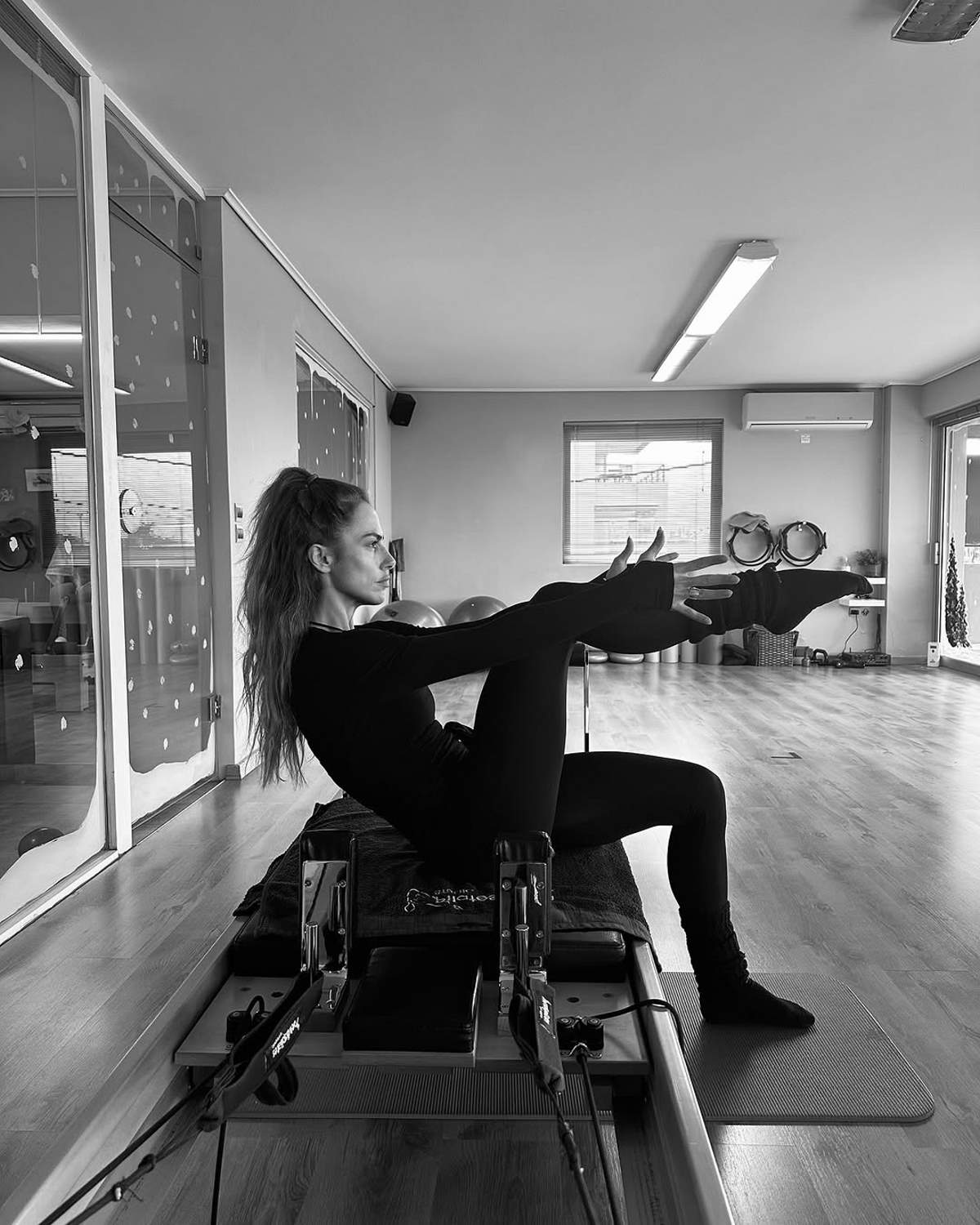 Η Ντορέττα Παπαδημητρίου κάνει Pilates