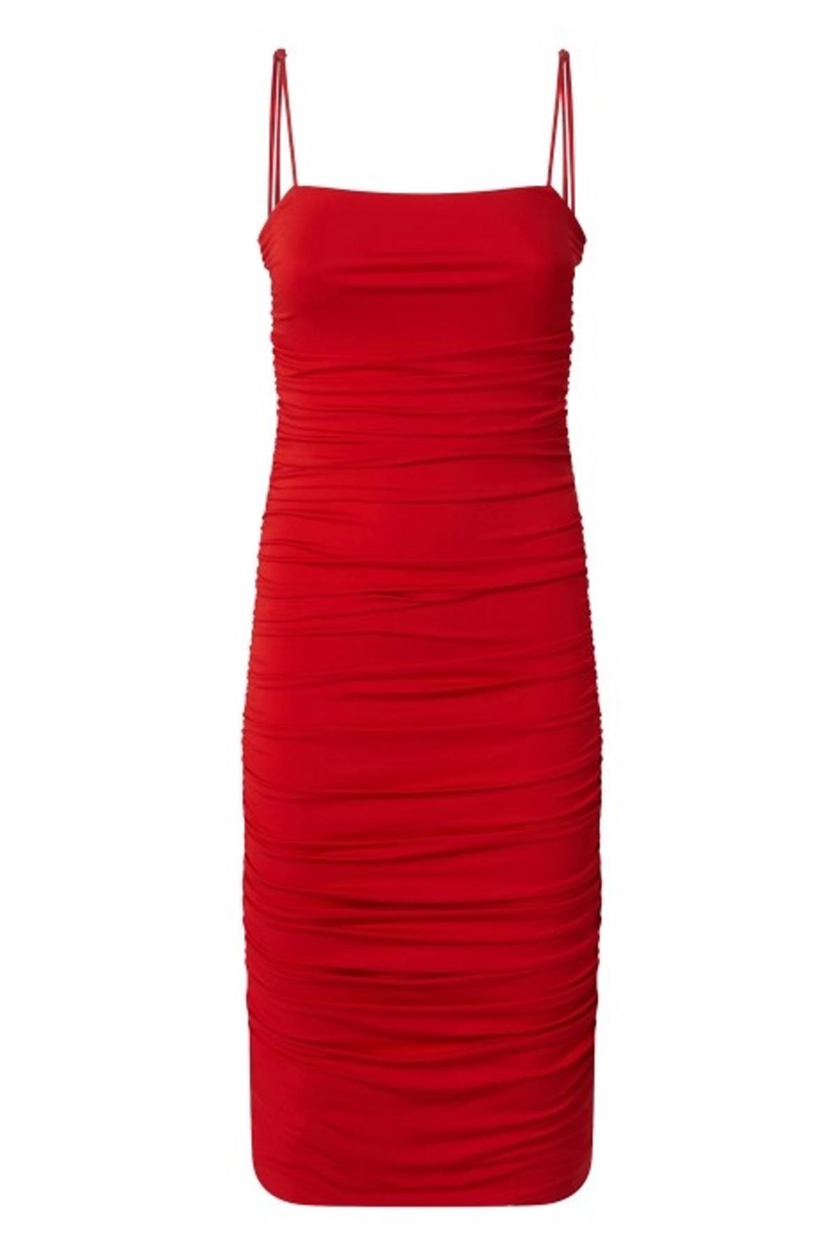 ντραπέ φόρεμα κόκκινο