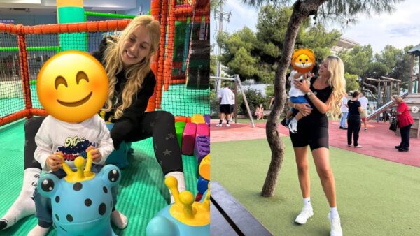 Η Κωνσταντίνα Σπυροπούλου με τον γιο της, Βλάσση