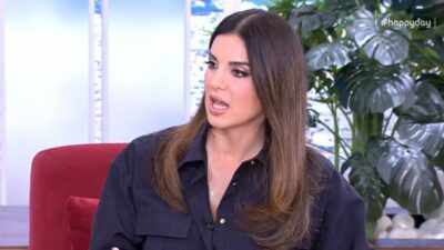 Η Σταματίνα Τσιμτσιλή στο πλατό του Happy Day