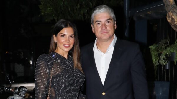 Η Σταματίνα Τσιμτσιλή και ο Θέμης Σοφός σε δημόσια εμφάνιση τους.